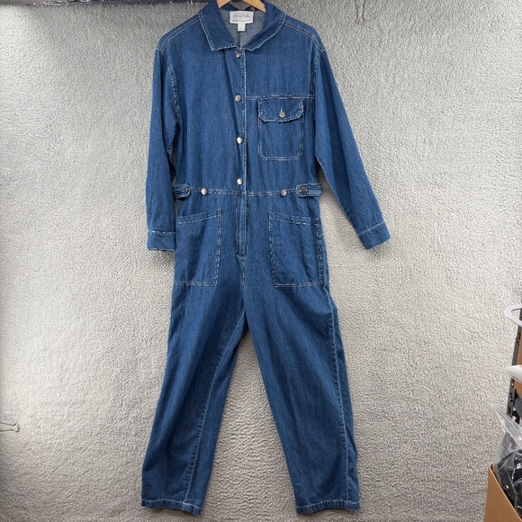 Mare Mare for Anthropologie Aya Denim Utility Jumpsuit Blue 100% Cotton small - Picture 3 of 16
